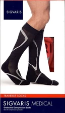 Sigvaris 412 Unisex Knee High Traverse Compression Socks 20-30 mmHg
