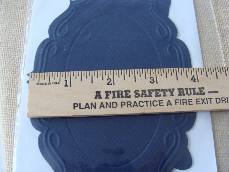 NUEVO SELLADO Papel Troquelado Álbum de Recortes Grabado Marco Ovalado con Sobre - Negro Foto 2 de 4