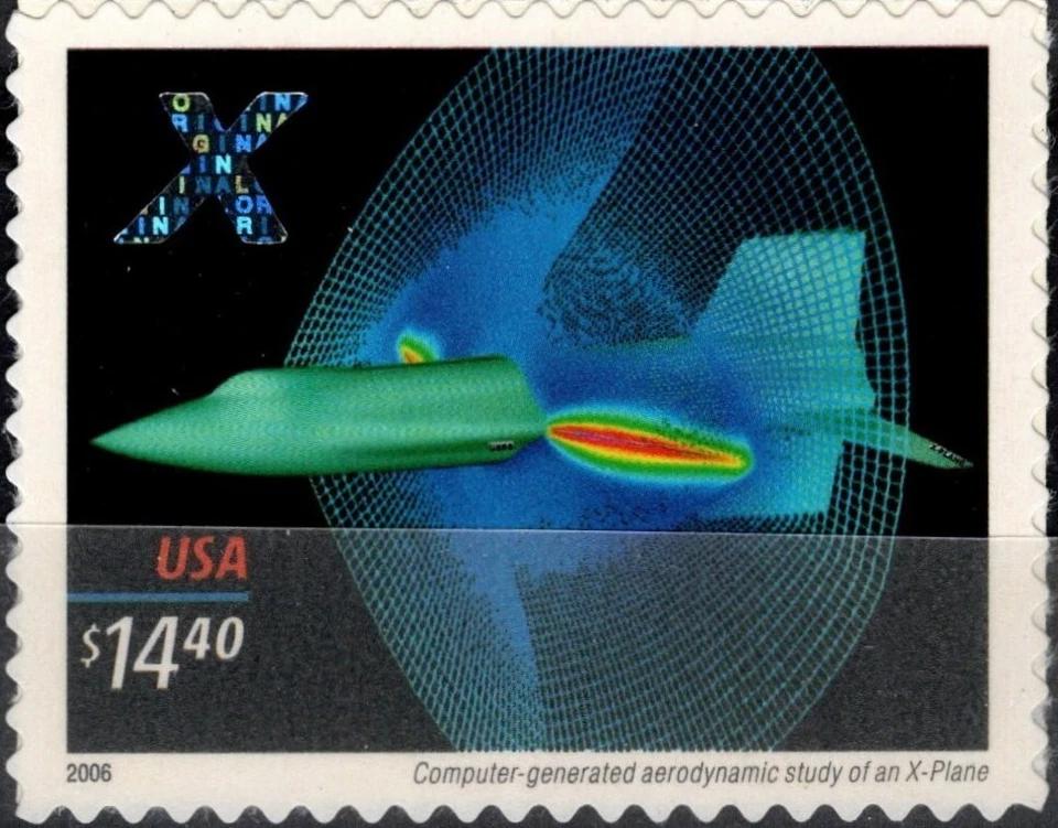 USA 2006 X-PLANE PRIORITY & EXPRESS MAIL 2 STAMPS $14.40 & $4.05 SC 4018-19 MNH - Image 3 of 4