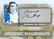 12-13 itg game btp decades 1970s gary bromley sabres goaliegraph autograph auto
