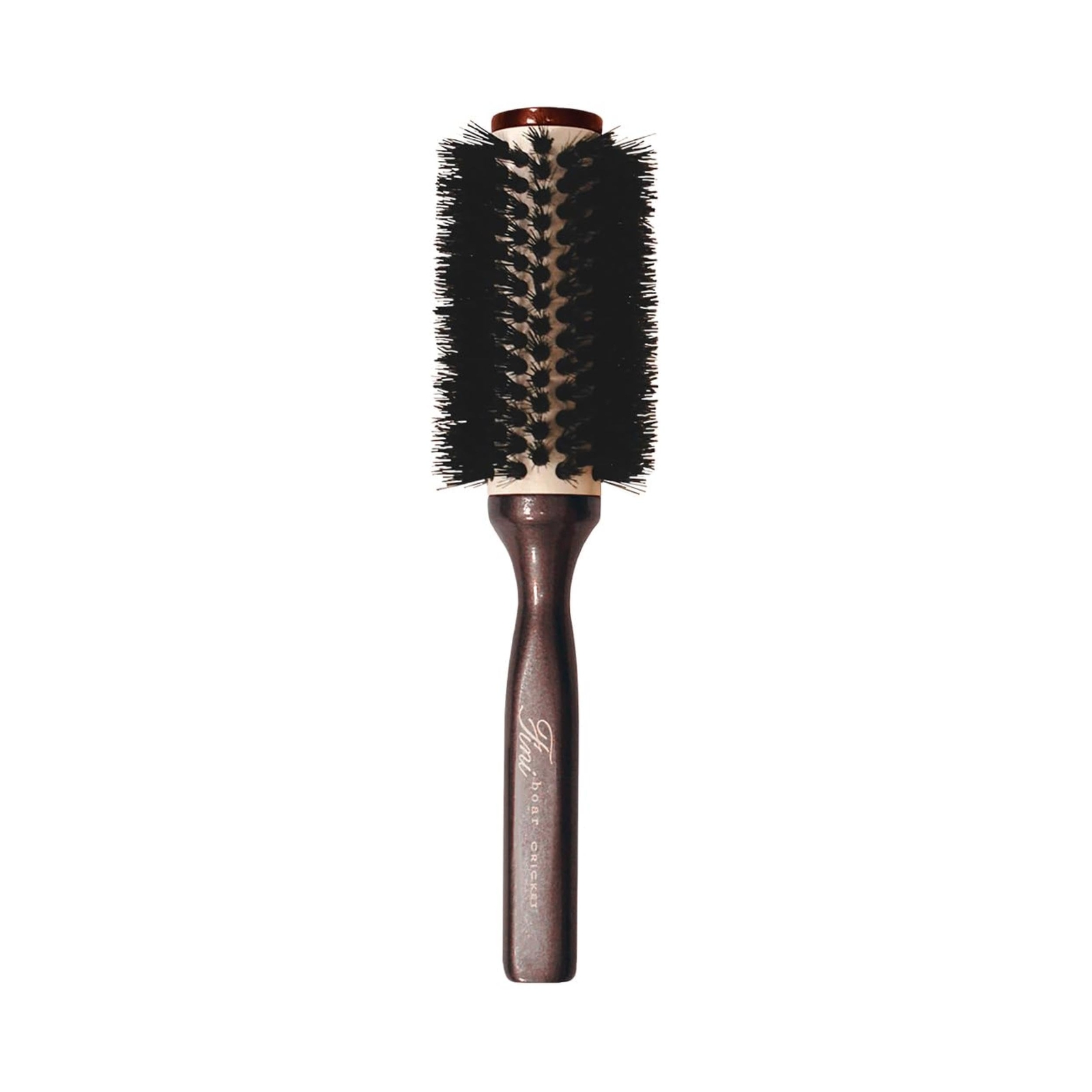 Fini Small Round Brush with Boar & Nylon Bristles and Ceramic Barrel for Smooth Blowouts