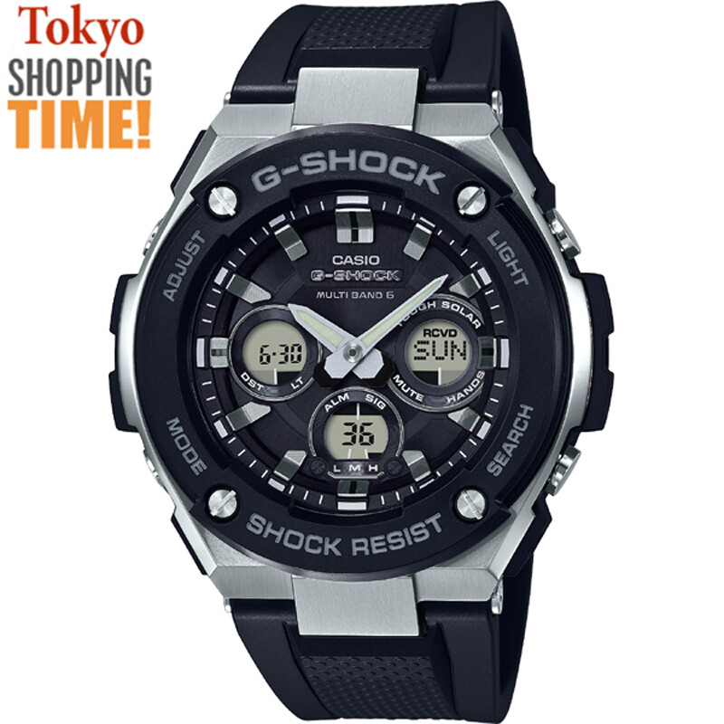 箱あり美品　GST-W300-1AJF　CASIO G-SHOCK Casio G-Shock G-Steel GST-W300-1AJF Solar Radio Atomic