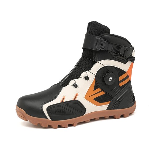 Motorcycle Protective Boots Men's High-top Outdoor Training Cycling Shoes Racing - Picture 25 of 26