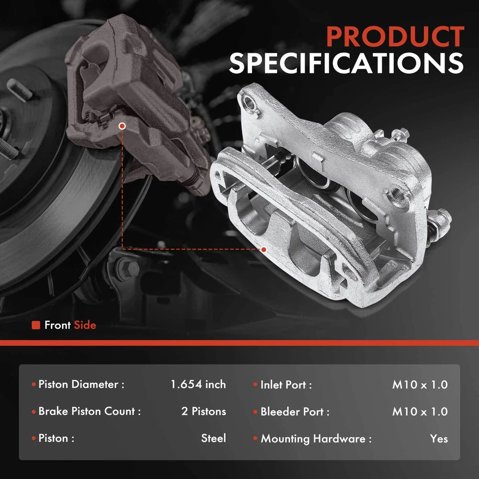 2x Pinza de freno delantera con soporte para Subaru Impreza Forester Legacy Outback WRX Foto 2 de 4