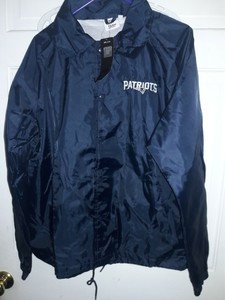 New England Patriots Football Pats Windbreaker Jacket Athletic Apparel Nfl M Ebay