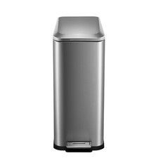 13 Gallon/50 Liter Trash Can with Lid Step, Fingerprint-Proof Kitchen Trash Bin