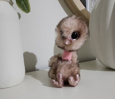 TY Beanie Boos 9'' HENNA the OSTRICH sparkle eyes plush toy