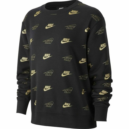 NIKE Womens Black \u0026 Gold Sportswear All 