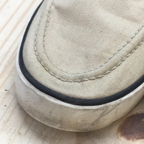 Polo By Ralph Lauren Boat Shoes Mens 10 D Rylander Lace Up Comfort Beige Canvas - Picture 5 of 17