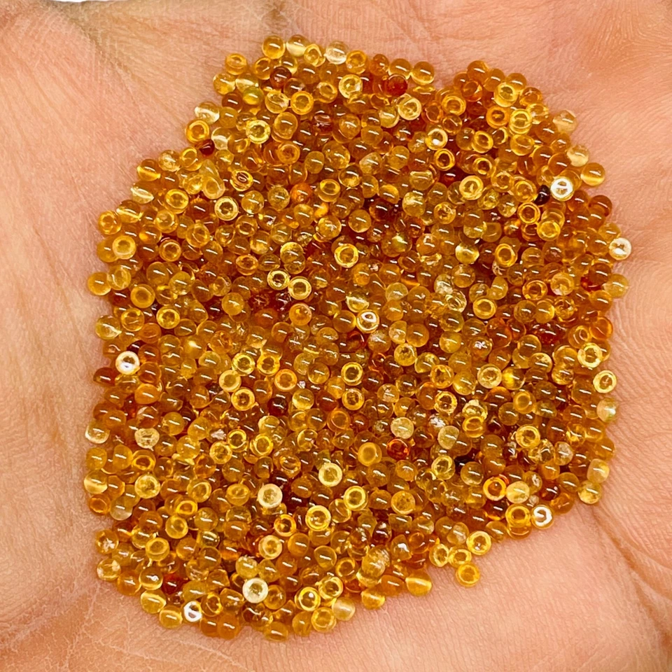 1000 Pcs Natural Citrine 1.8mm Round Cabochon Loose Gemstones Wholesale Lot - Image 4 of 4