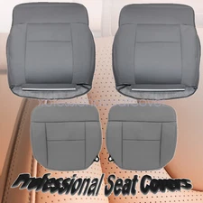 For 2004-2008 Ford F150 XLT XL Cloth Seat Cover Front Bottom & Lean Back Gray US