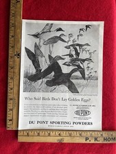 Vintage 1947 Print Ad DuPont Sporting Powders Hunting Ammunition Ad
