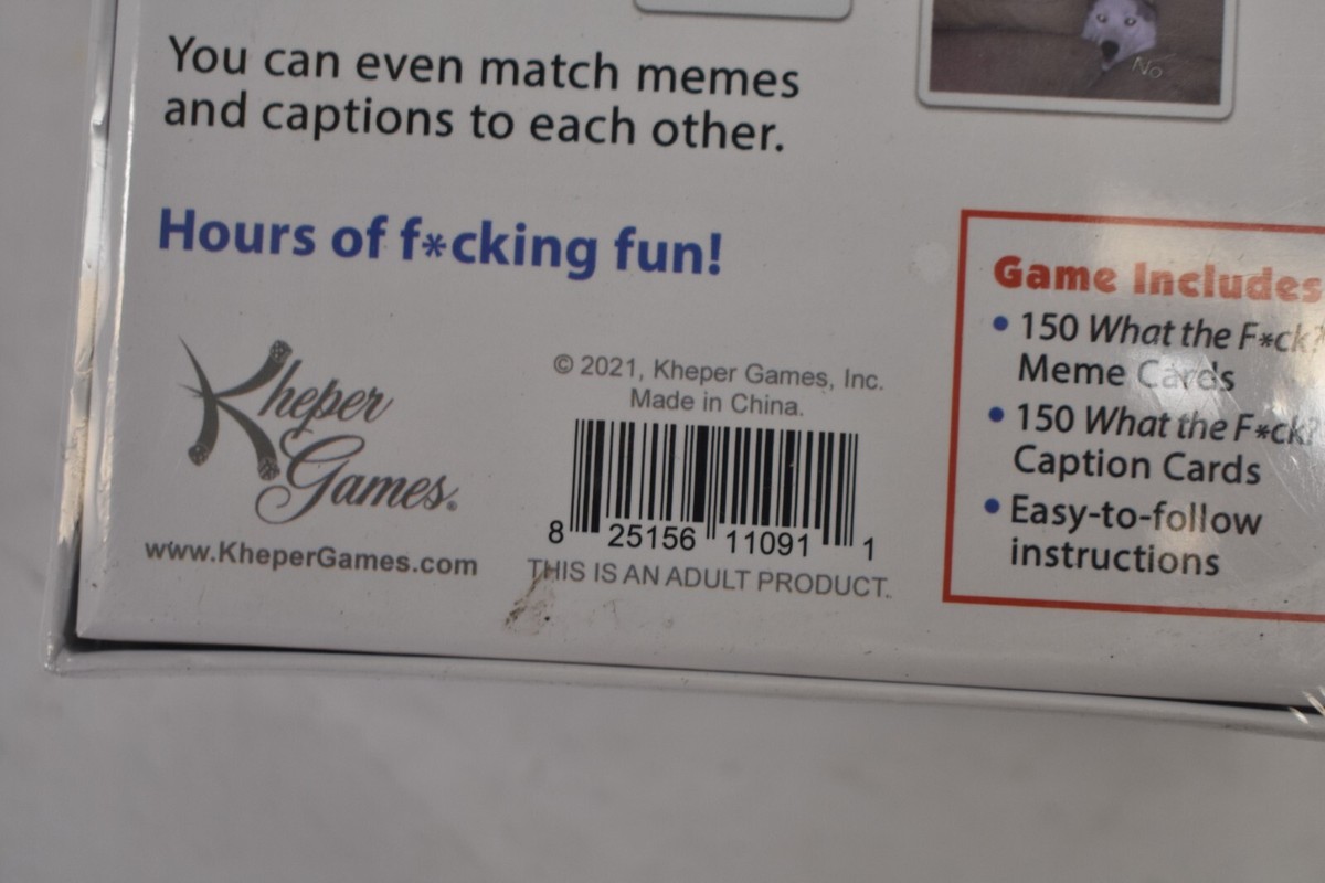 What The F*ck Memes Adult Party Game Deck Drinking Family Fun
