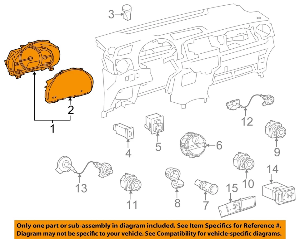Used Speedometer Gauge fits: 2015 Toyota Yaris cluster Htbk ID 83800-0U090 Grade - Image 3 of 4