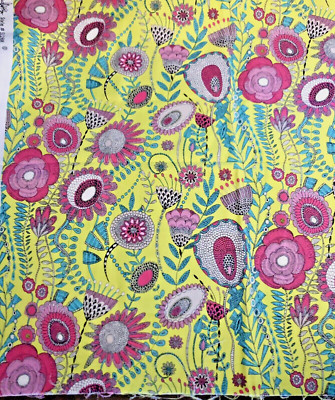 Fantasy by Sally Kelly 4 Windham 51288 Flower Power Green Pink Blue Purple BTFQ