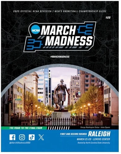2025 Men's D1 Basketball Game Program 1st 2nd Regional Rounds NCAA FINAL FOUR - Picture 1 of 1