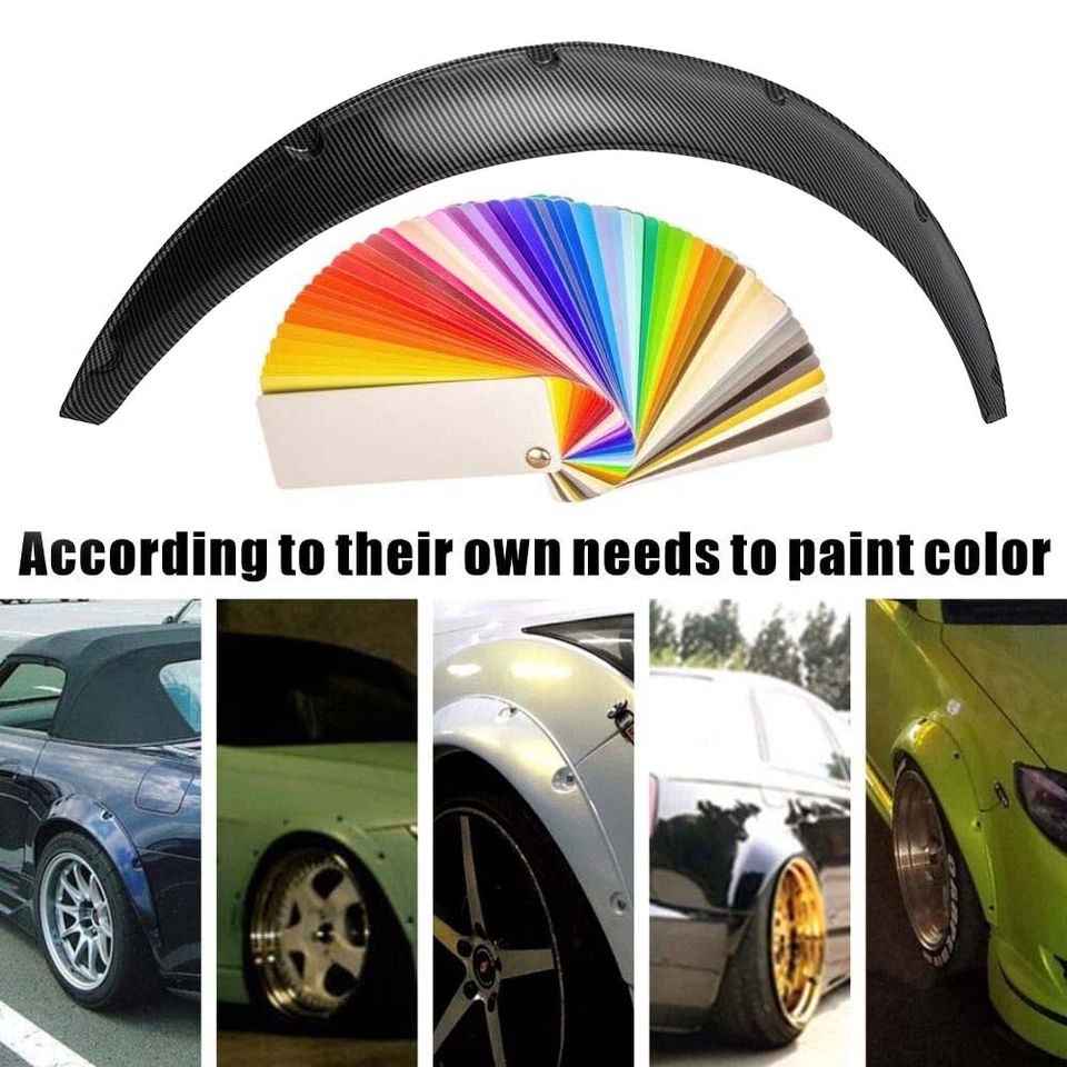 For Chevy Chevrolet S10 4.5" Carbon Fiber Fender Flares Wheel Arches Body Kit 4X Foto 4 de 4