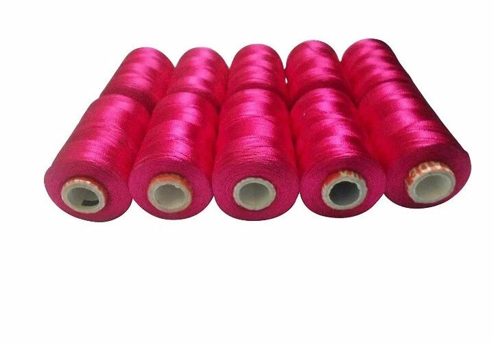 Pack of 10 Spools - Shiny Viscose Rayon Yarn Thread (Pink) - Image 3 of 3