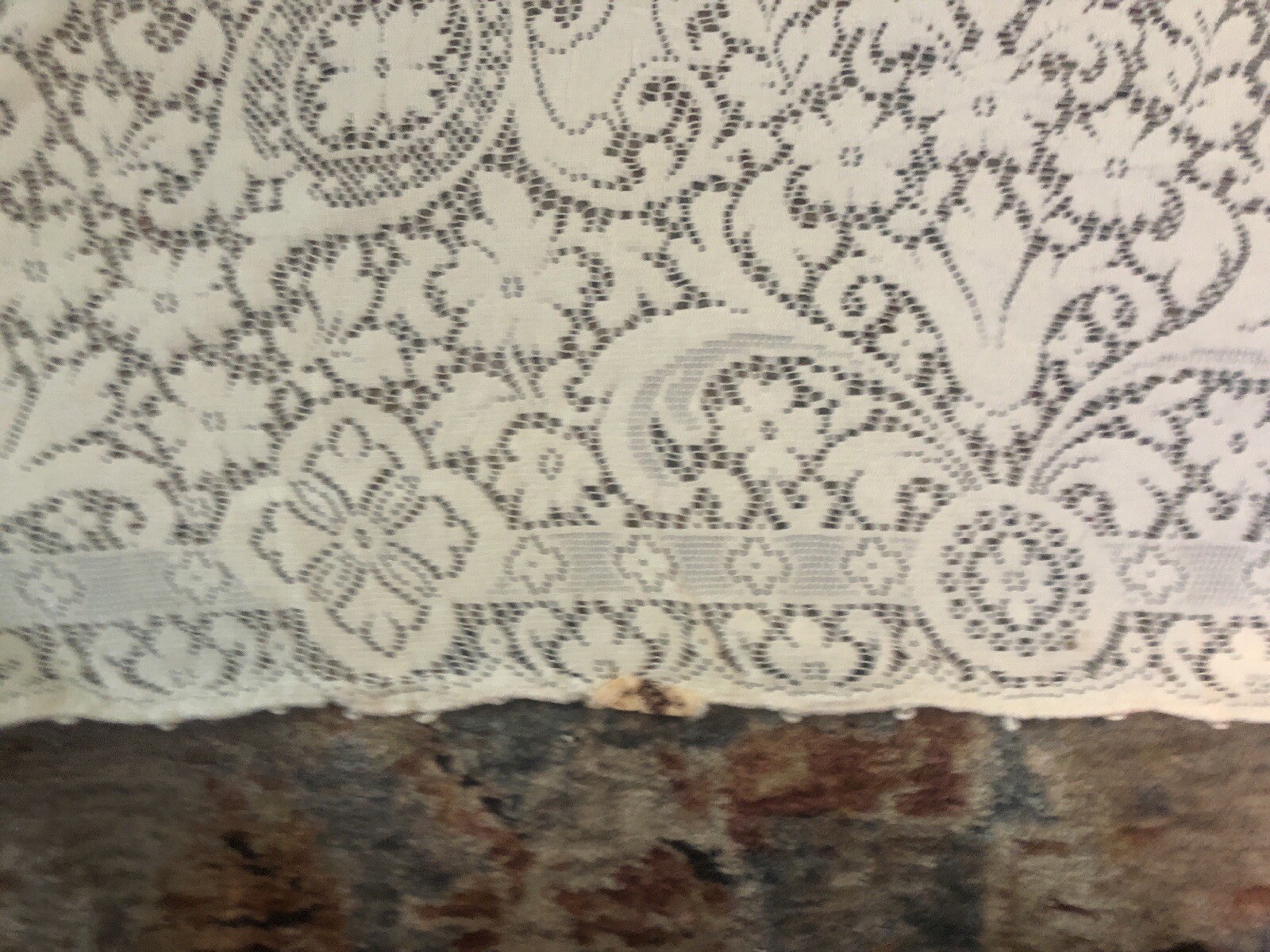 Vintage Quaker Dinner Cloth Tablecloth Lace 84x66 eBay