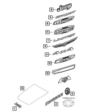 Genuine Mopar Nameplate Right 68267207AA