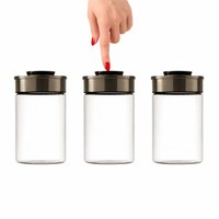Vakuum Vorratsdosen Glas 3Er Set 1300Ml VorratsgläSer Vakuumdeckel Luftdicht