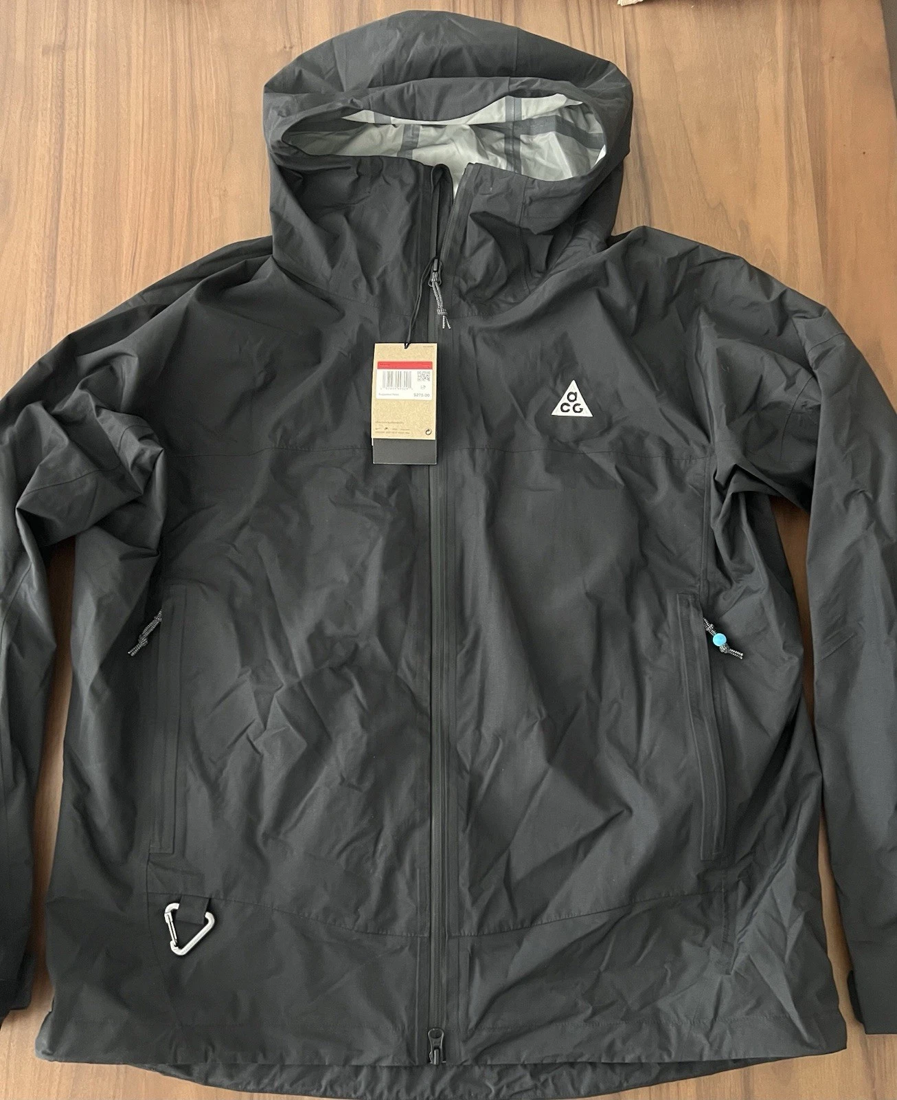 Men's Size Large Nike ACG Morpho Hoodie Jacket HJ2687-010 Storm Fit ADV Rain