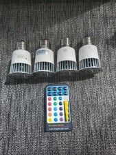 Remote Controlled LED Light Bulbs (Remote Included) Lot Of 4 Tested Eagle Light
