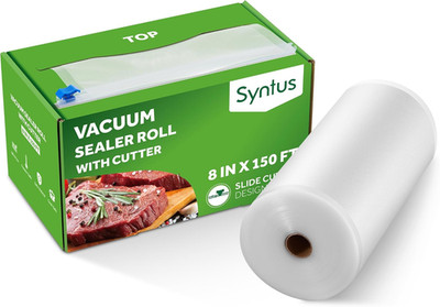 8'' X 150' Food Vacuum Seal Roll Keeper with Cutter Dispenser, Commercial Grade V
