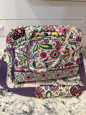 Vera Bradley Retired Viva La Vera Laptop Travel Weekender 
