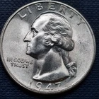 1947 S Washington Quarter 25c Silver BU UNC GEM Brilliant Uncirculated #97325