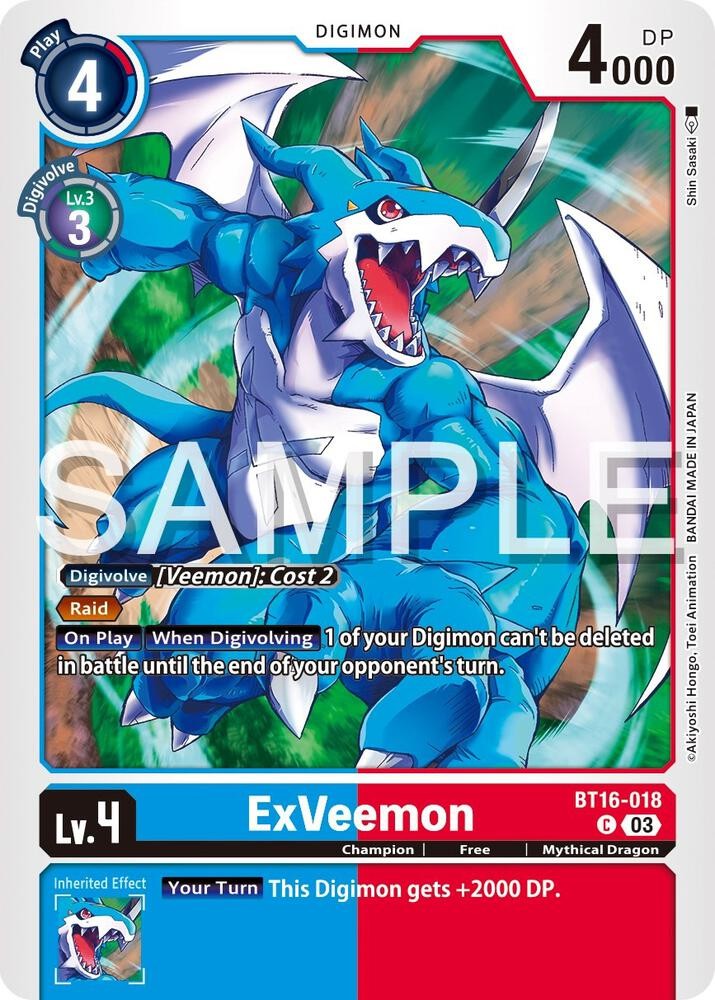 ExVeemon BT16-018 C C Beginning Observer Digimon NM/M