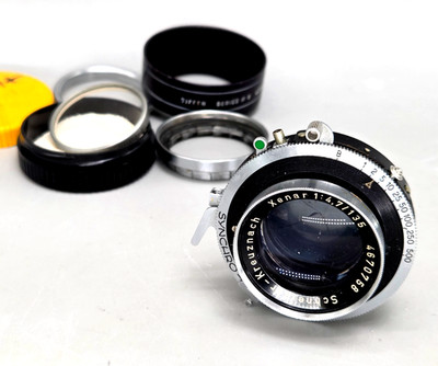 Schneider Kreuznach 135mm f4.7 Xenar w/Synchro-Compur 4x5 Lens w/extras USA