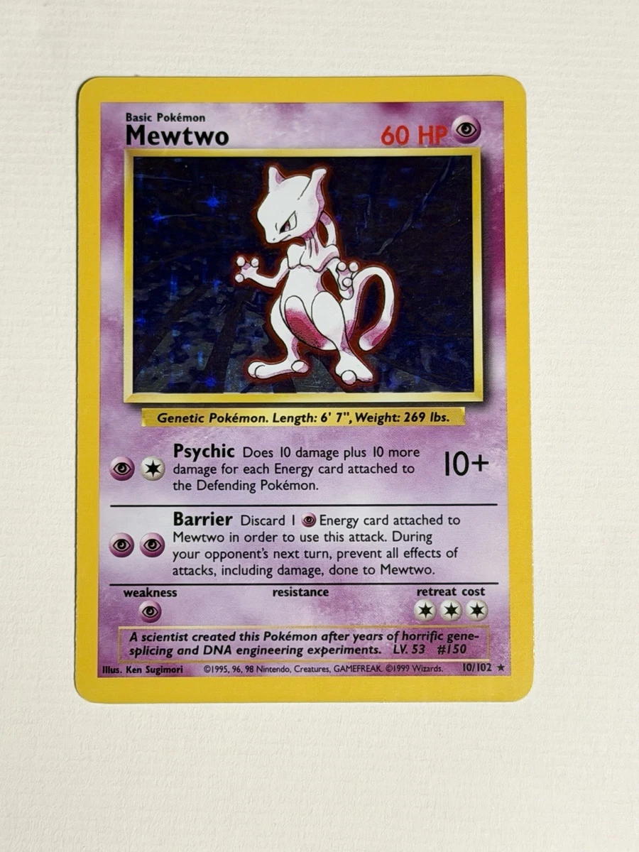 Mewtwo 010/102 Base Set (Shadowless) for sale | eBay
