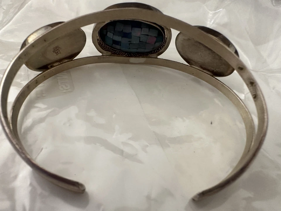 Двусторонний браслет-манжета из бирюзы и опала Sterling Jay King DTR 26 г i16081 - Изображение 2 из 4