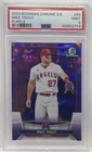 2023 Bowman Chrome Sapphire Refractor Mike Trout #89 Purple #1/25 PSA 9 SP SSP