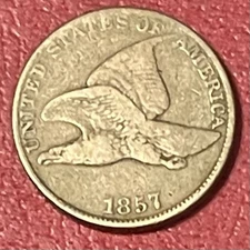 1857 1C Flying Eagle Cent Copper Nickel U.S. Coin