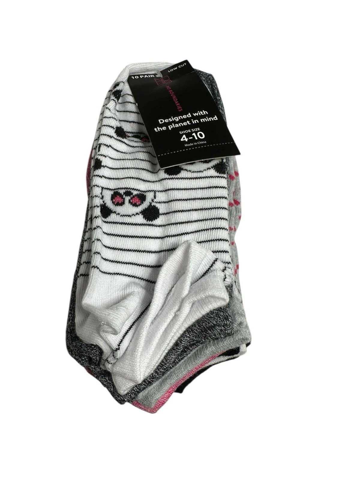 NOBO no boundaries low cut ankle socks 10 pairs size 4-10