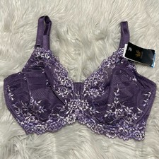 Wacoal 34DDD Bra Purple Embrace Lace Underwir...