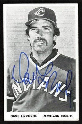 1977 Cleveland Indians Team Issue Postcard -DAVE LaROCHE *Autographed*