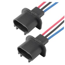 2PCS 9008 H13 Car Headlight Connector Socket Adapter with Extension Wire, Male