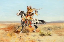 Charles M Russell - Dakota Chief 1879 - 16x24" on 17x26 Matte Paper REPRO PRINT