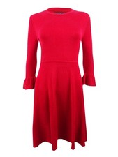 Jessica Howard Women's Petite 3/4-Sleeve Sweater Dress