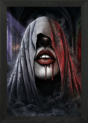 Gothic Vampir Braut Gerahmtes Wandbild Poster Leinwanddruck Bild