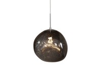 Pendelleuchte Rauchglas Metall B: 35 Cm H: Max. 170 Cm E27 HäNgelampe Esstisch