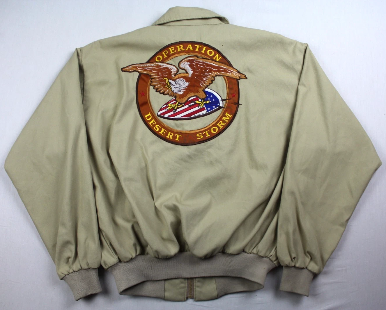 Vintage 90's Operation Desert Storm Embroidered Bomber Jacket Size 2XL