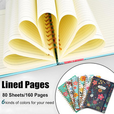 12 Pack A5 Spiral Notebook Journal for Women, College Ruled Composition Noteb...