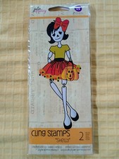 Julie Nutting Skelly Doll Cling Stamp Prima Marketing Mixed Media 911621