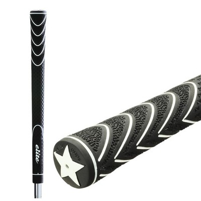 Elitegrips Golfgriffe Stingray Schlank 10 Stück Gerippt Schwarz 360 Nahtlos