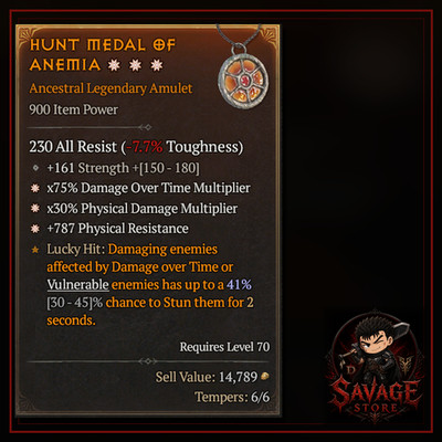 DIABLO 4 D4 ETERNAL REALM LEGENDARY GEAR 3GA