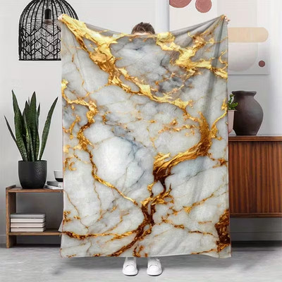 Marmor Textur Flanell Überwurf Decke - weich, warm und vielseitig für Couch, Bett.